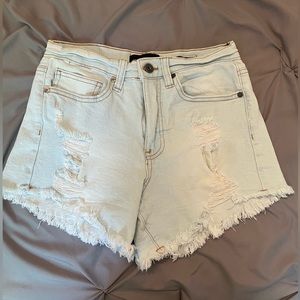 Kendall and Kylie Light Wash Jean Shorts